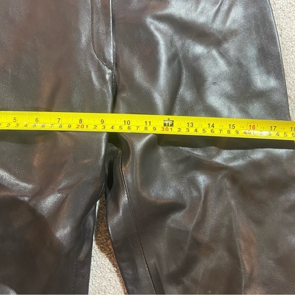 Red Kid Vintage Chocolate Brown Leather Pants Sz M - Picture 7 of 7